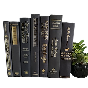 Black Book Stack: Modern Home Decor Books by Color image 1