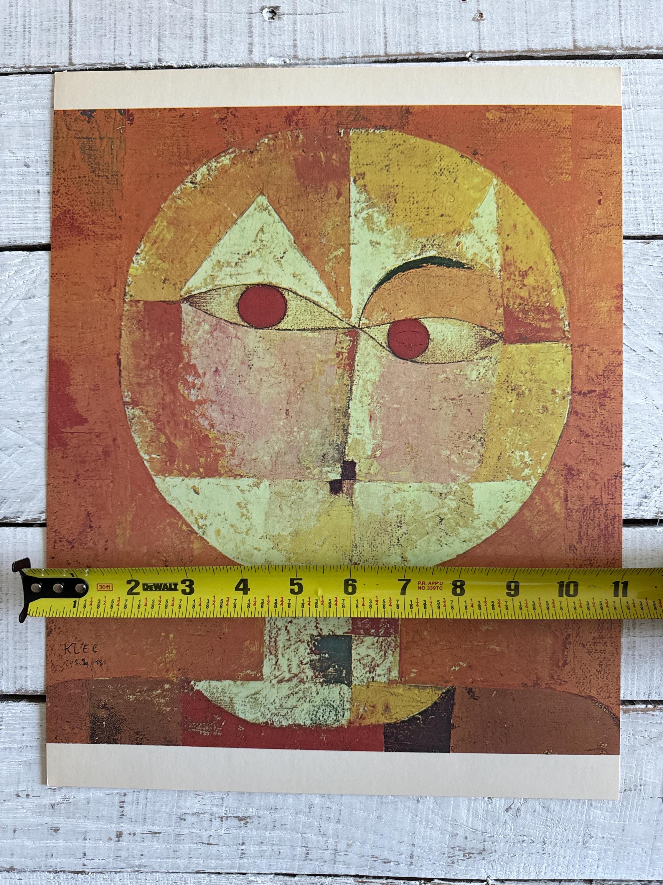 Vintage 1973 Paul Klee Art Print Titled Senecio Head of Man