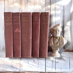 The Story of Civilization by Will and Ariel Durant, Vintage History Books Set, Brick Red Book Set, History Buff Gift, Shabby Bookshelf Decor