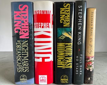 Colección de cinco libros de Stephen King, libros de tapa dura