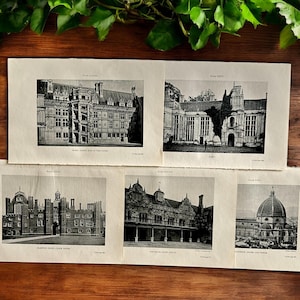 Antique 1925 Ancient Architecture Photographs Art, Gothic Architecture Art, Ancient Architecture Decor, Black and White Landmarks Photograph
