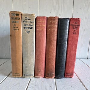 Antique Jules Verne Book Collection of 6