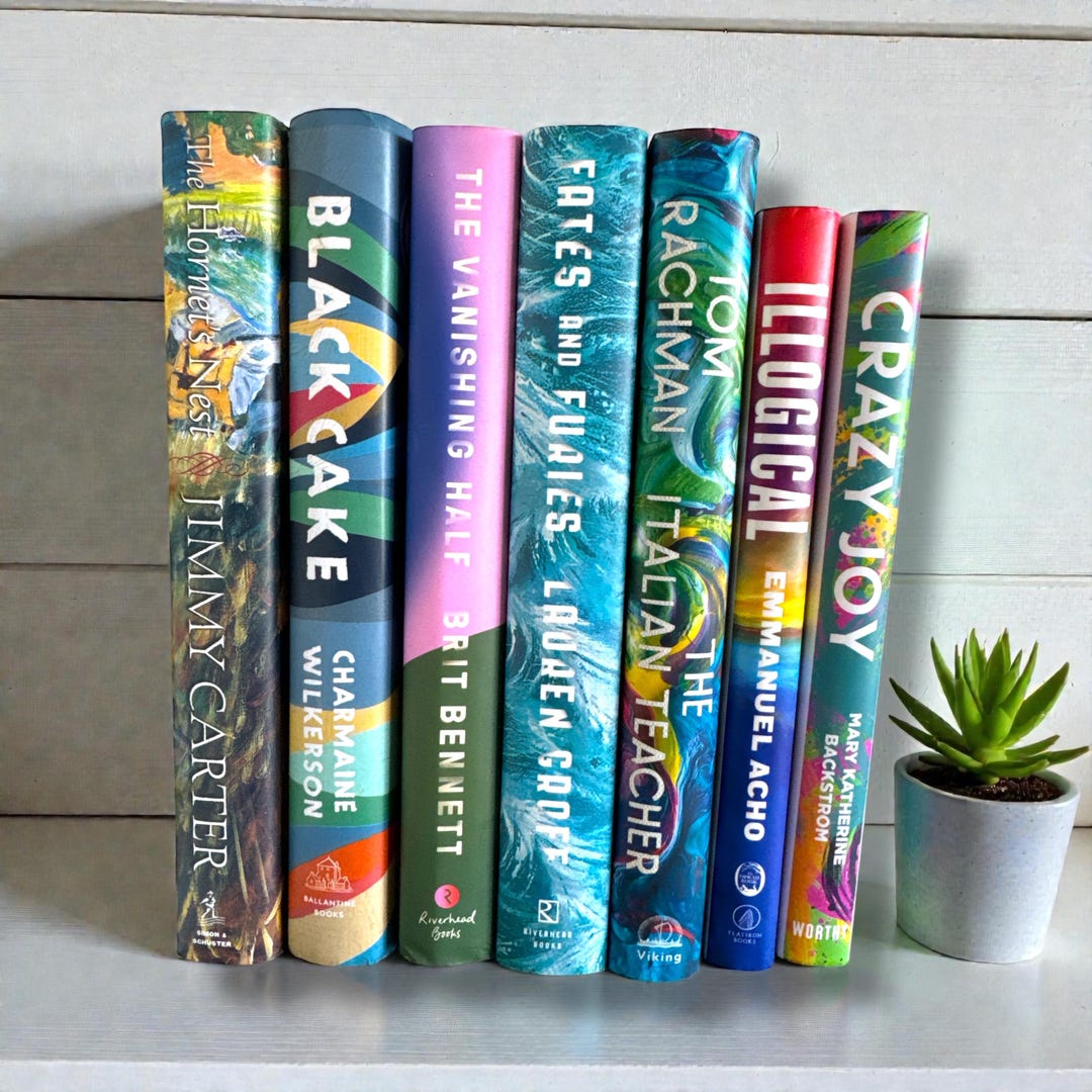Colorful Book Set – Modern Hardcovers, Vibrant Dust Jackets - Etsy