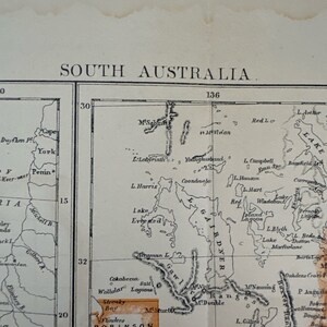 Antique South Australia Map Print: 1891 Australian Wall Art - Etsy