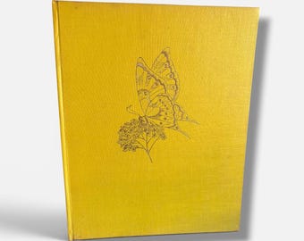 Mariposas y polillas, 36 láminas a color, Random House, libro grande amarillo para mesa de centro, regalo para amantes de las mariposas
