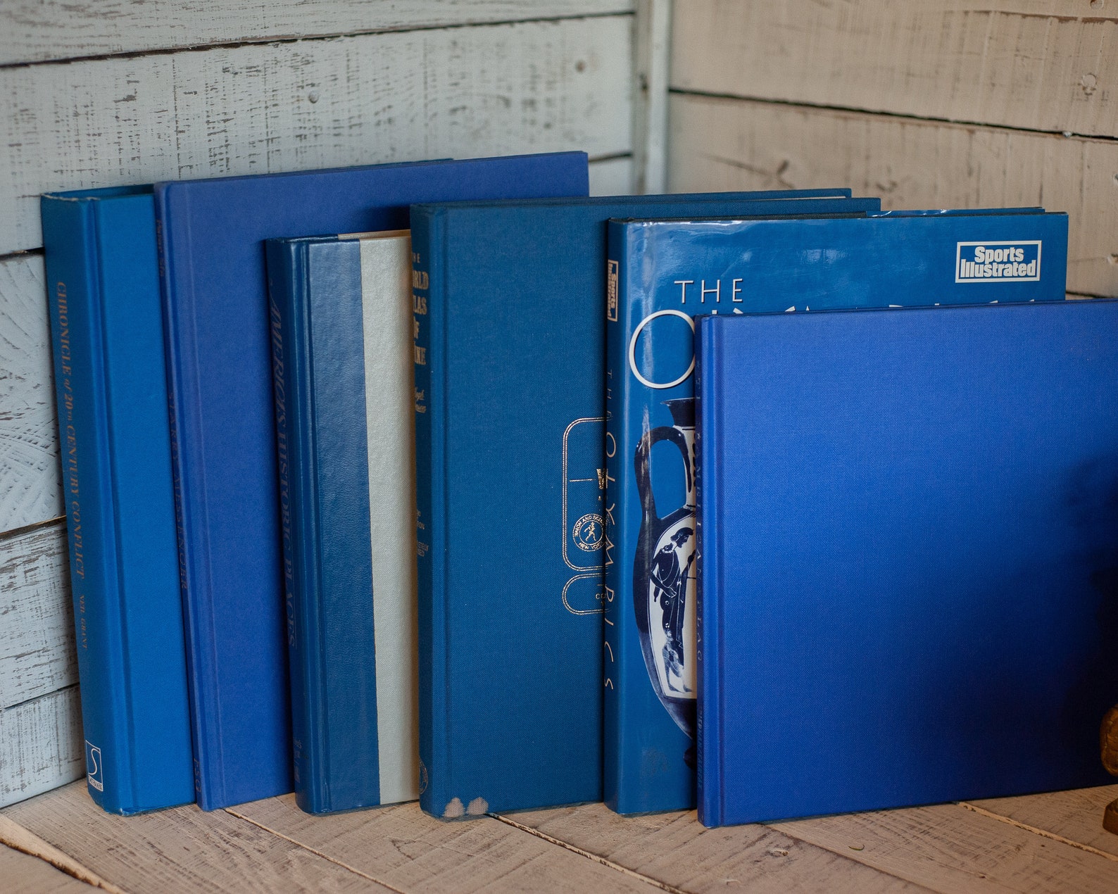 BLUE Coffee Table Books Large Oversized Book Stack in Royal Etsy