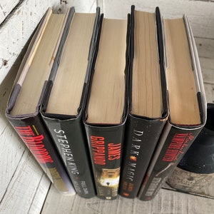 Halloween Books Decorations, Set of 5 Spooky Scary Titled Books in Black and Silver, Creepy Table Holiday Home Decor, Haunted House Props image 9