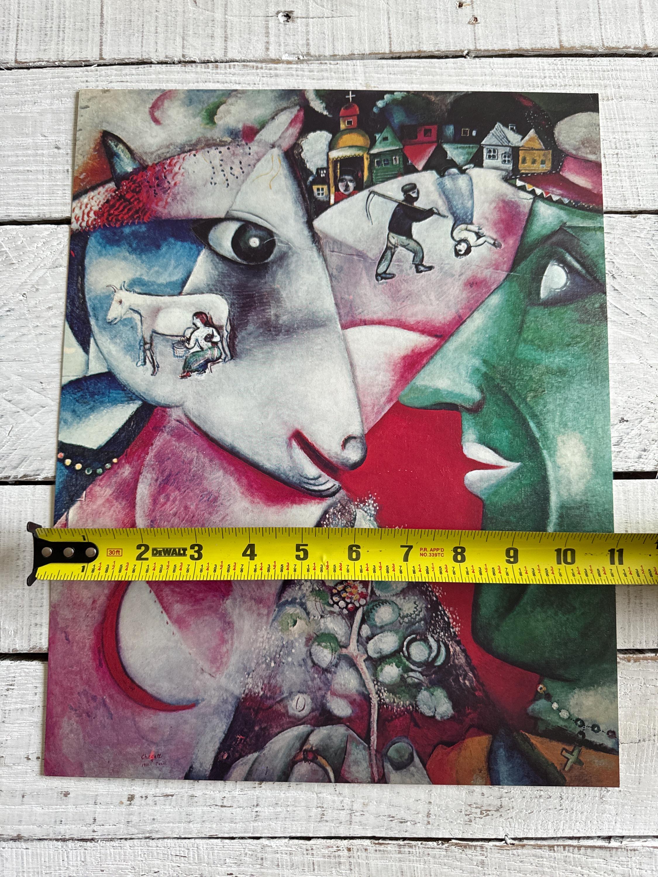 Vintage Marc Chagall 'I and the Village' Art Poster Print - 1973