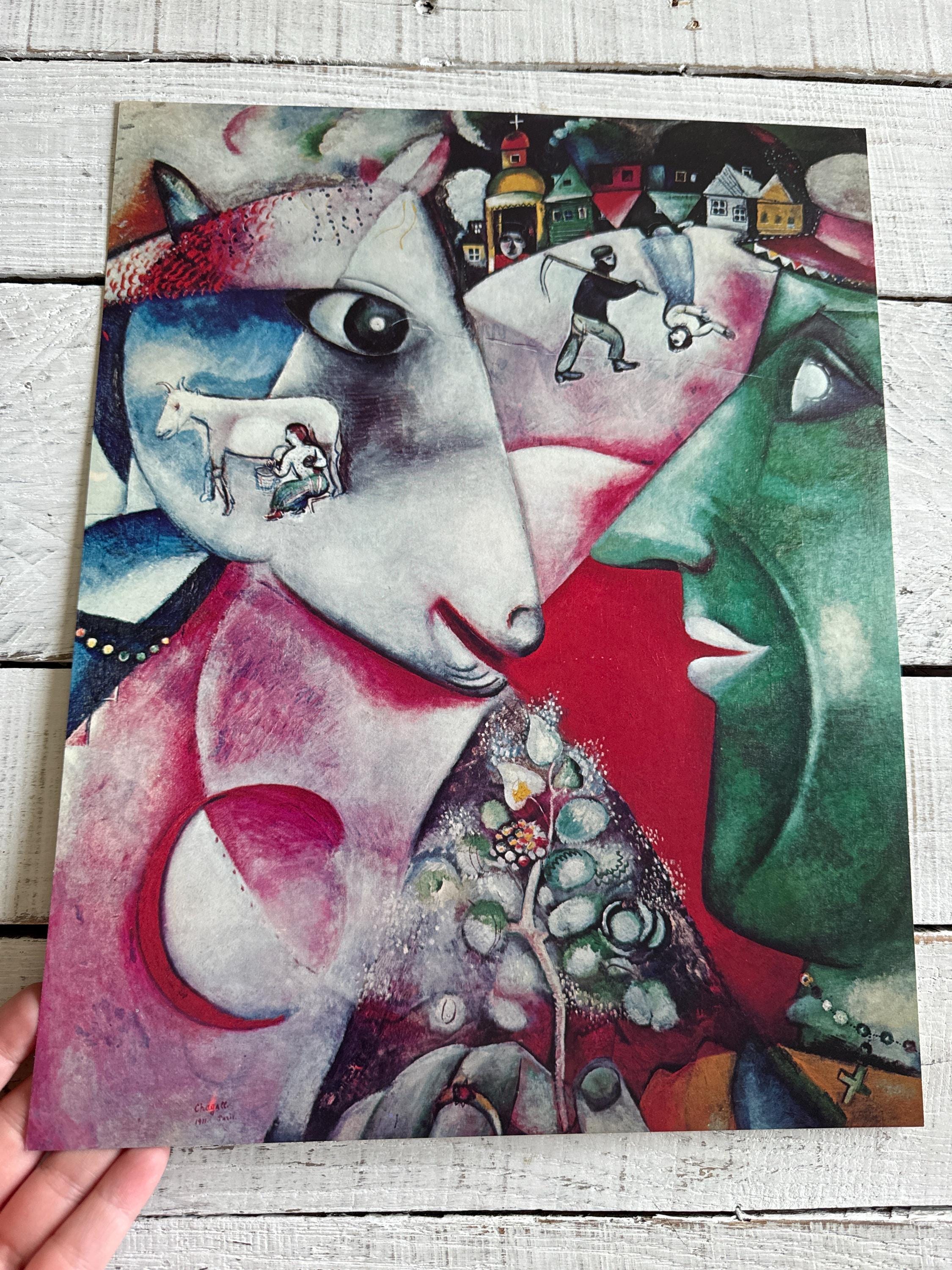 Vintage Marc Chagall 'I and the Village' Art Poster Print - 1973