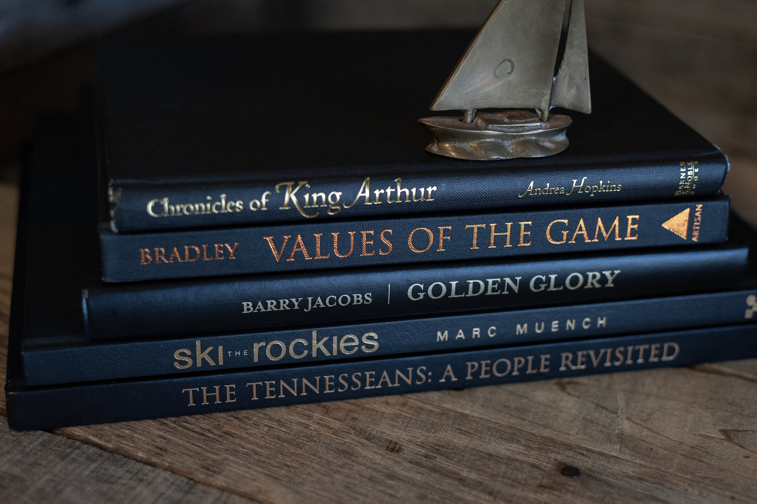 BLACK Coffee Table Books Large Oversized Book Stack in Blacks Etsy