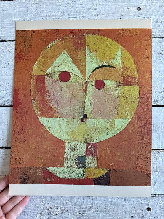Vintage 1950s Klee “Senecio” Swiss Art Print Vintage 1950s Klee “Senecio” Swiss Art Print