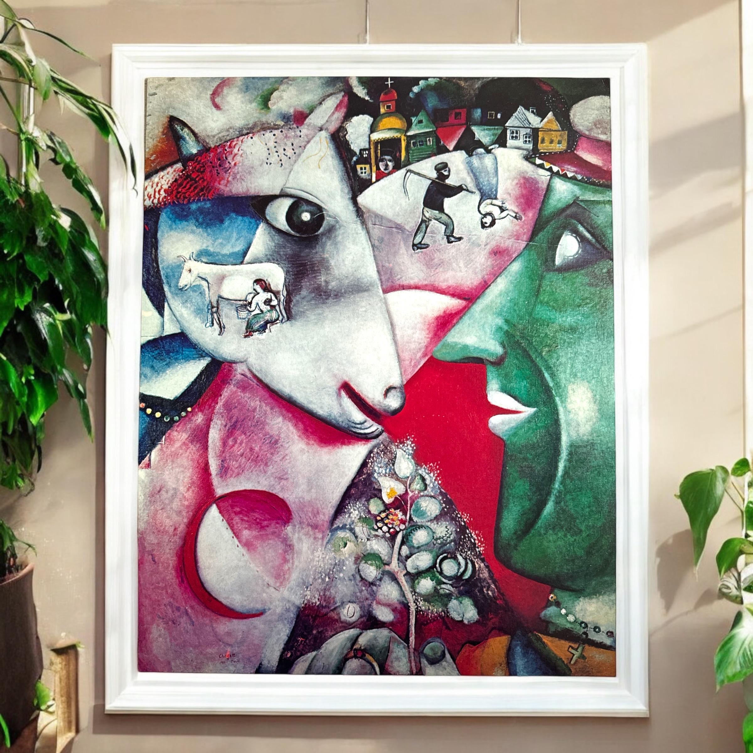 Vintage Marc Chagall 'I and the Village' Art Poster Print - 1973