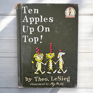 Ten Apples Up On Top von Theo LeSieg 1961, Vintage Dr. Seuss Buch, Sammlerbücher für Kinder, Dr. Seuss Anfängerbücher Casual House