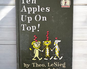 Vintage 'Ten Apples Up On Top' Dr. Seuss Beginner Book, 1961