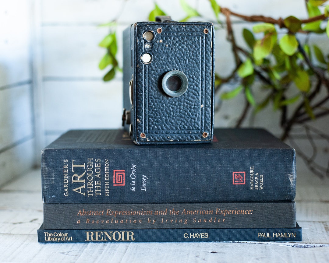 Vintage Black ART Coffee Table Books, Large Black Art Books Stack, Home