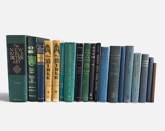 Vintage Religious Book Set of 19, Biblical Study, Theology Library, Christian Bookshelf