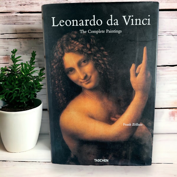 LARGE Leonardo Da Vinci ART Coffee Table Book, Leonardo Da Vinci The Complete Paintings, Huge Vintage Art Book, Da Vinci Art, Artist Gift