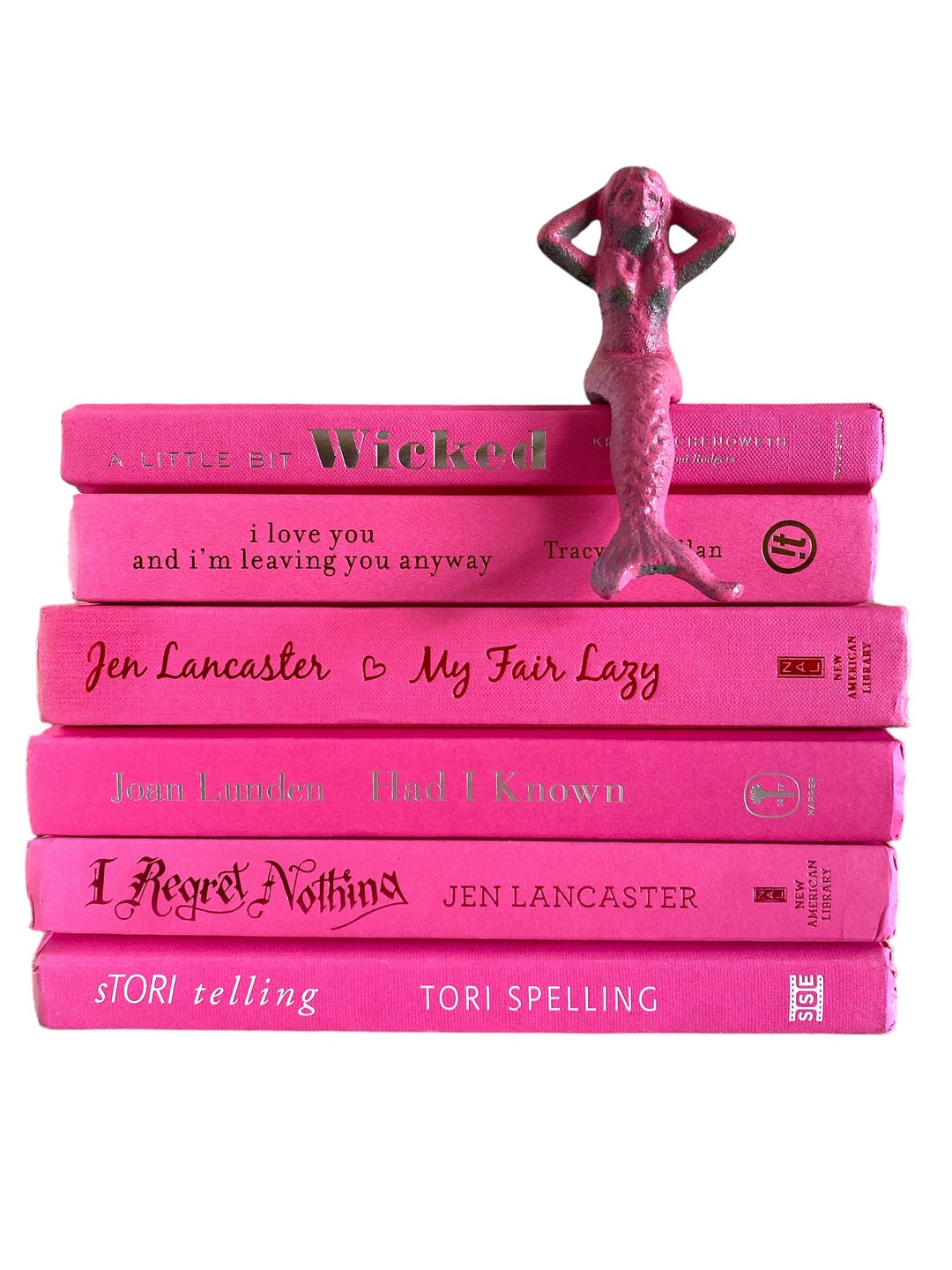 Modern Hot Pink Books Stack Collection of 6 REAL Interior Etsy
