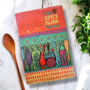 The Spice Islands Cookbook, Vintage 1961 Cookbook, First Edition Hardcover with Dust Jacket, Vibrant Kitchen Decor, Vintage Red Cookbook