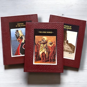 The American Indians by Time-Life Books, Burgundy Gold Book Collection, Native Indian History Books, Western Decor, Indigenous Books Set