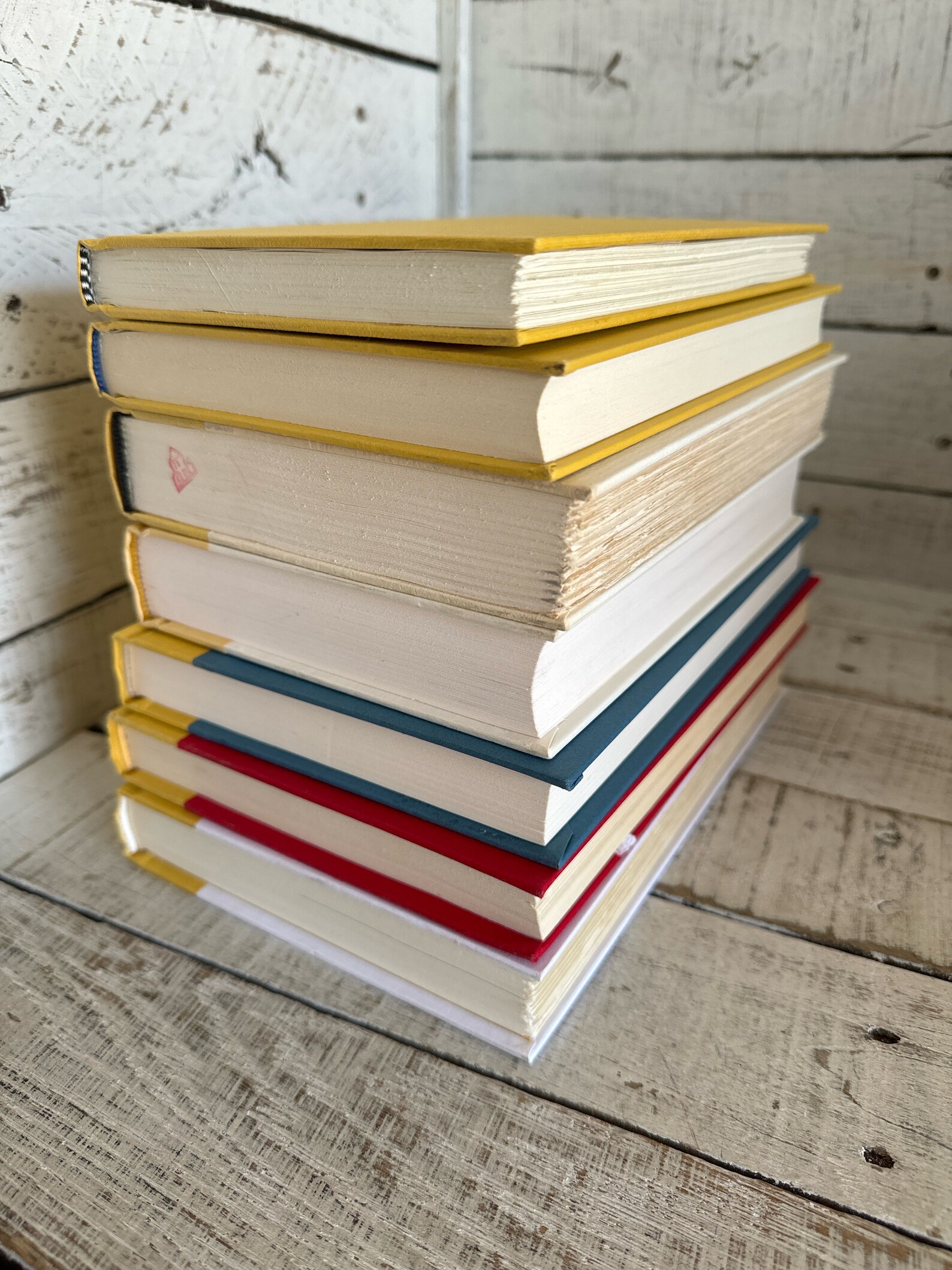 Yellow Books Stack: Home Staging Book Collection - Etsy