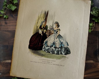 Vintage French Fashion Plate: 1941 Parisian Women Art Print