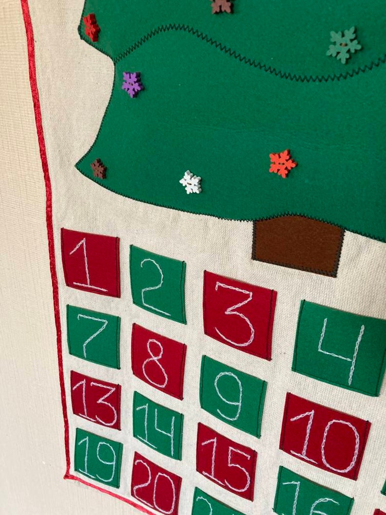 Christmas Tree Advent Calendar Felt Advent Calendar Christmas Etsy