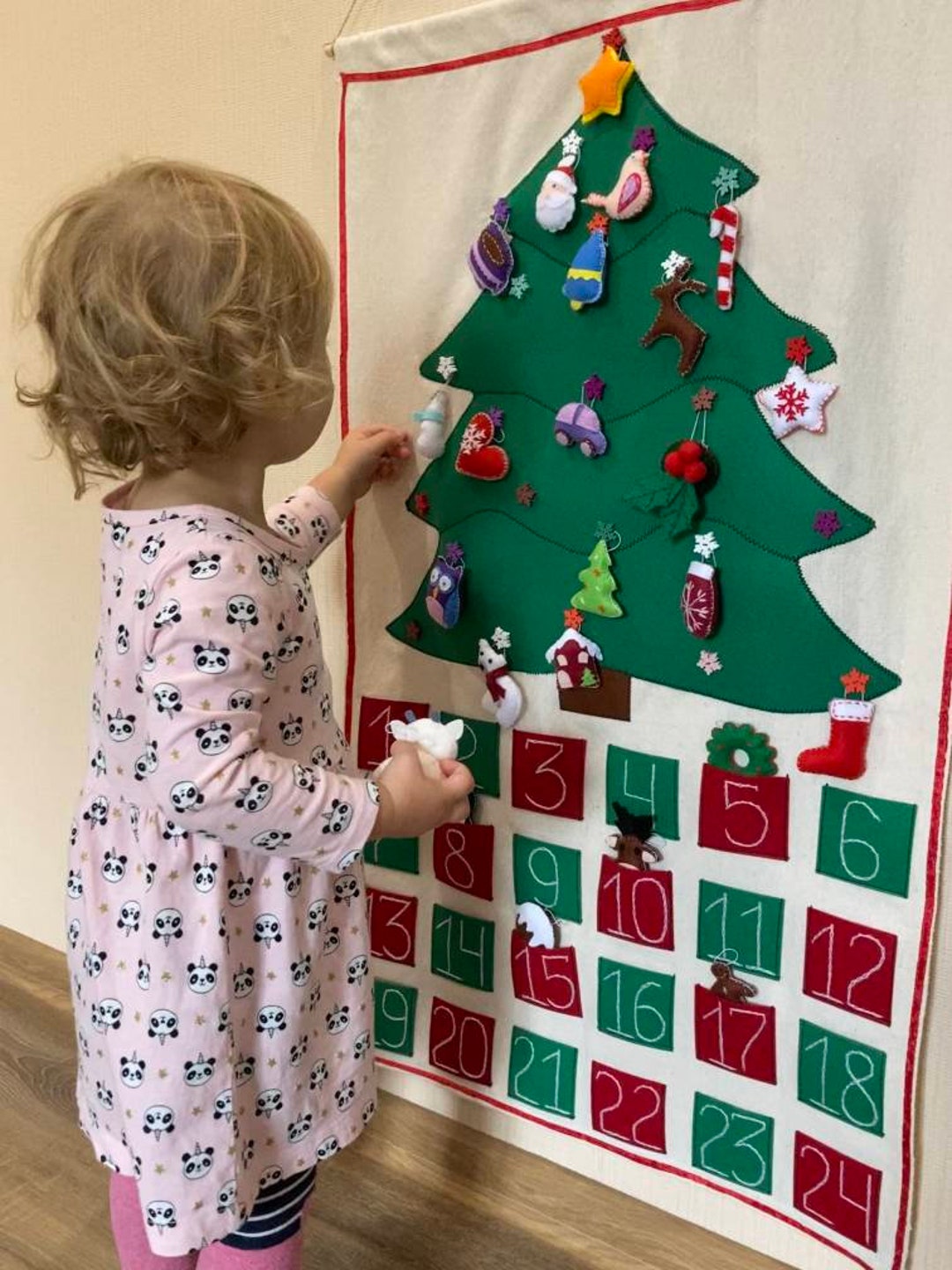 Advent Calendar Felt Play Christmas Tree With Ornaments - Etsy advent-calendar-felt-play-christmas-tree-with-ornaments-etsy