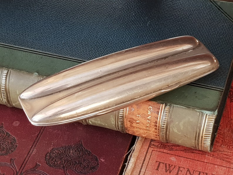 Vintage-Art Deco-Superb Chrome Plated Double Torpedo Cigar Case Vintage-Art Deco-Superb Chrome Plated Double Torpedo Cigar Case