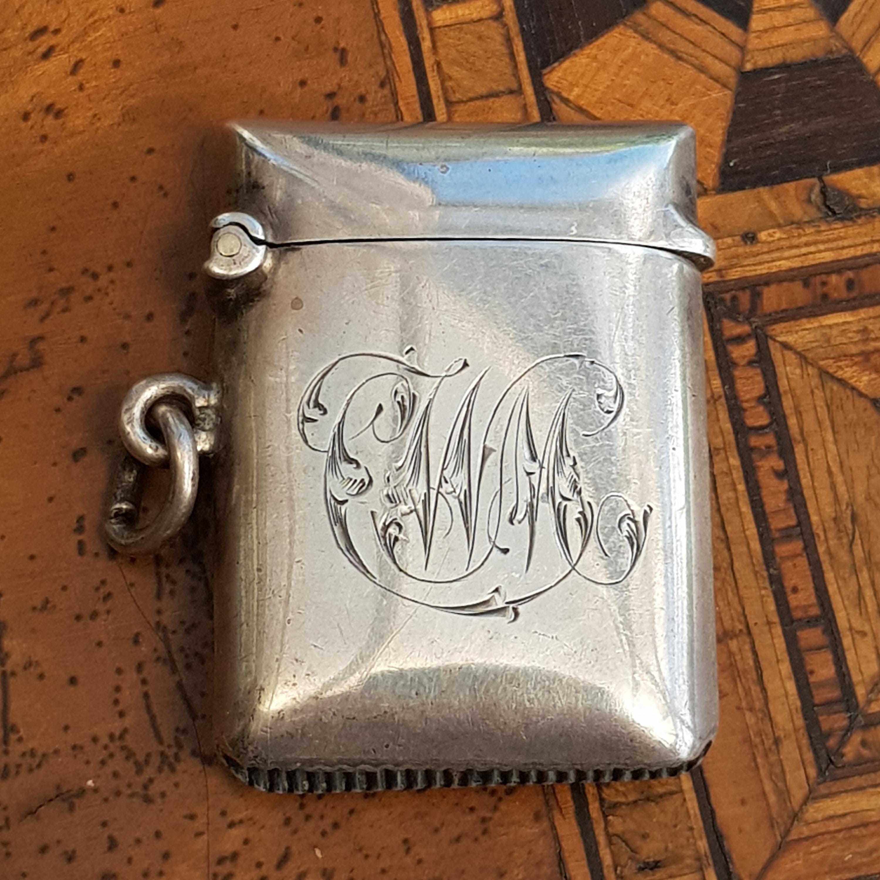 Vintage Silver Match Holder - Etsy