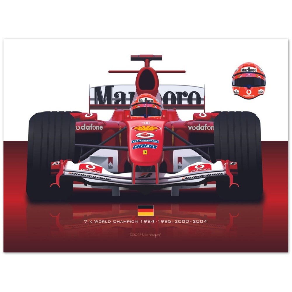 Formula 1 Michael Schumacher Grand Prix Champion Wall Art Etsy