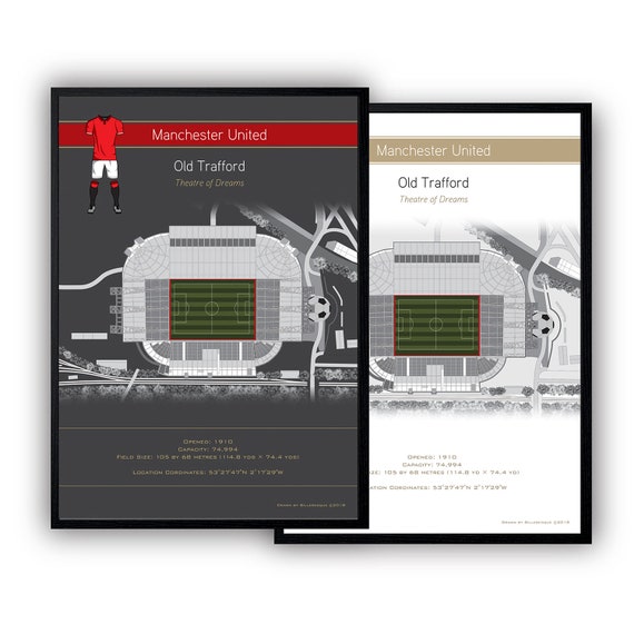 Maxi Size 36 x 24 Inch Manchester United Old Trafford Stretford End Poster New