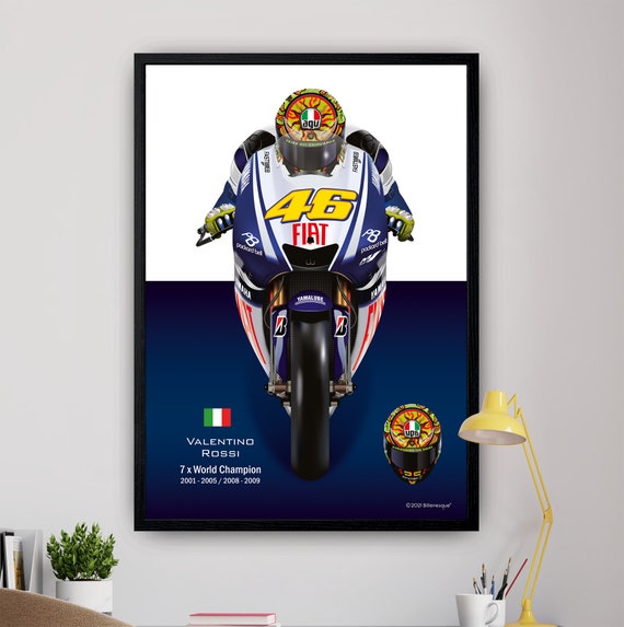 POSTER A3 VALENTINO ROSSI YAMAHA 