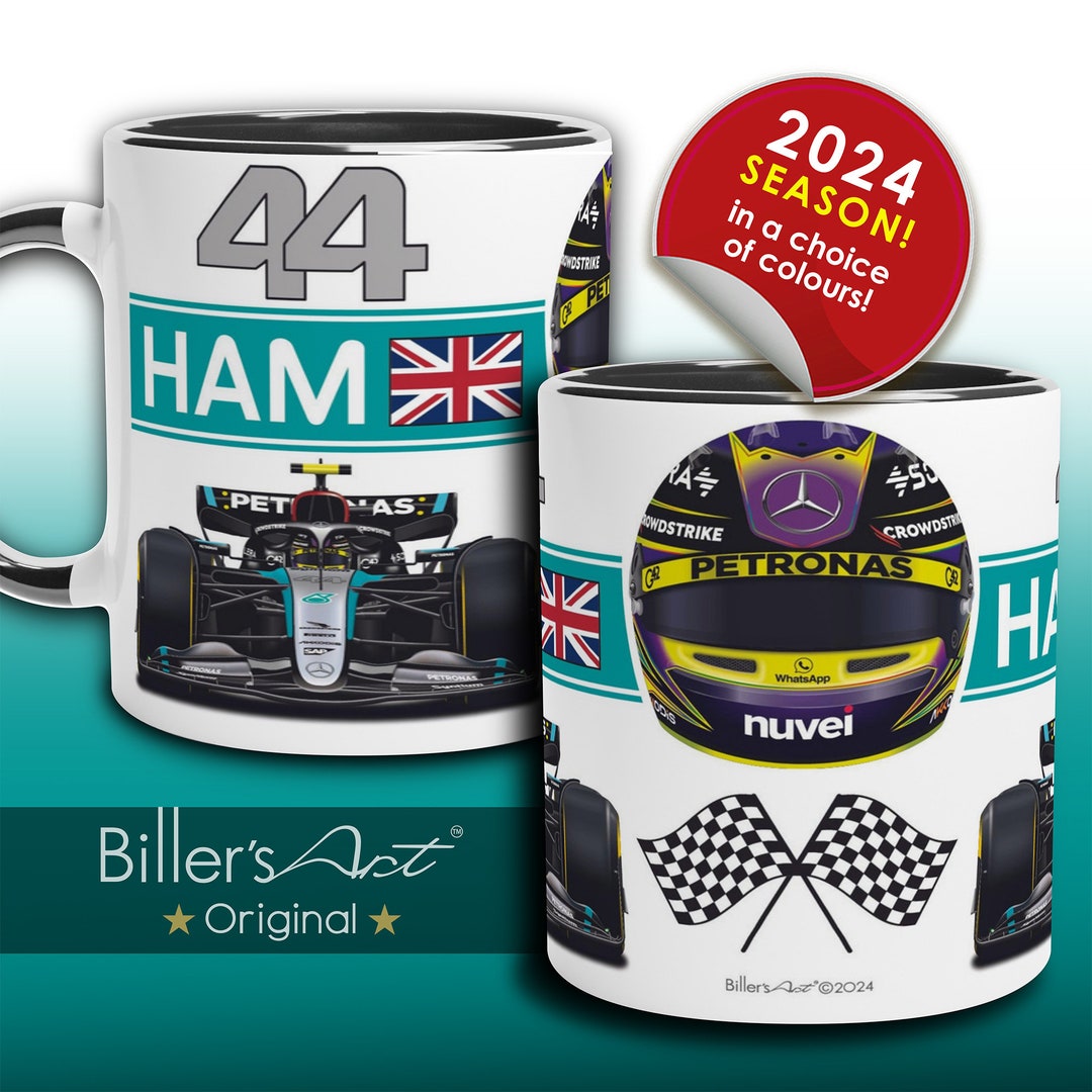 Lewis Hamilton 2024 Car & Helmet Formula 1 Mug - Etsy
