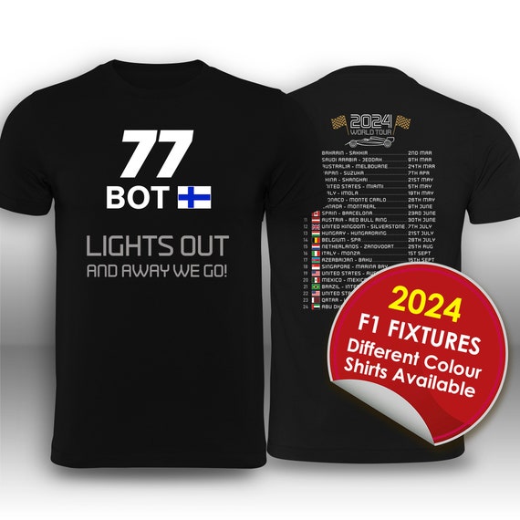 Valtteri Bottas 2024 Race Calendar Formula 1 F1 T-shirt Tee Shirt T Shirt -  Etsy