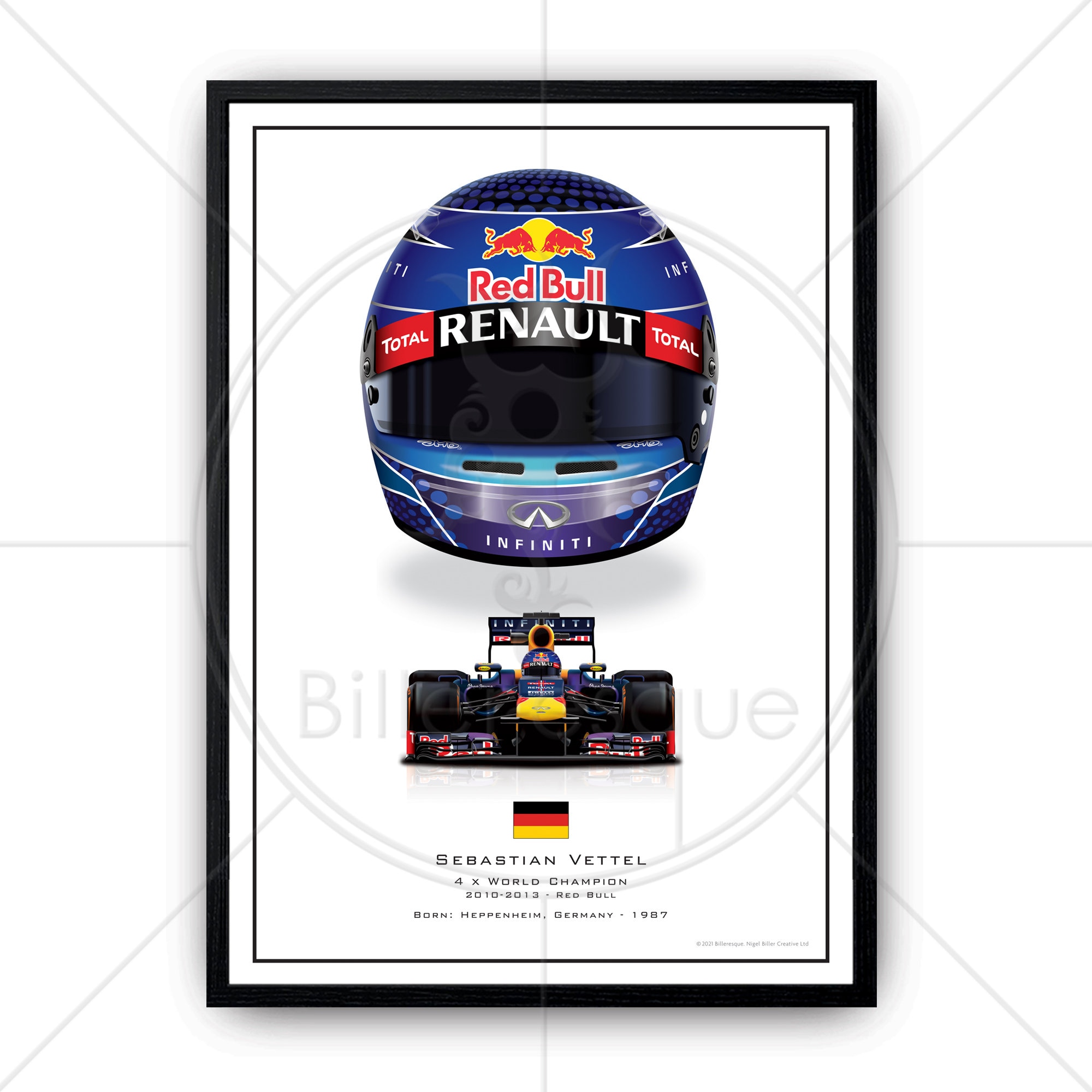 Sebastian Vettel 2013 Red Bull Helmet 