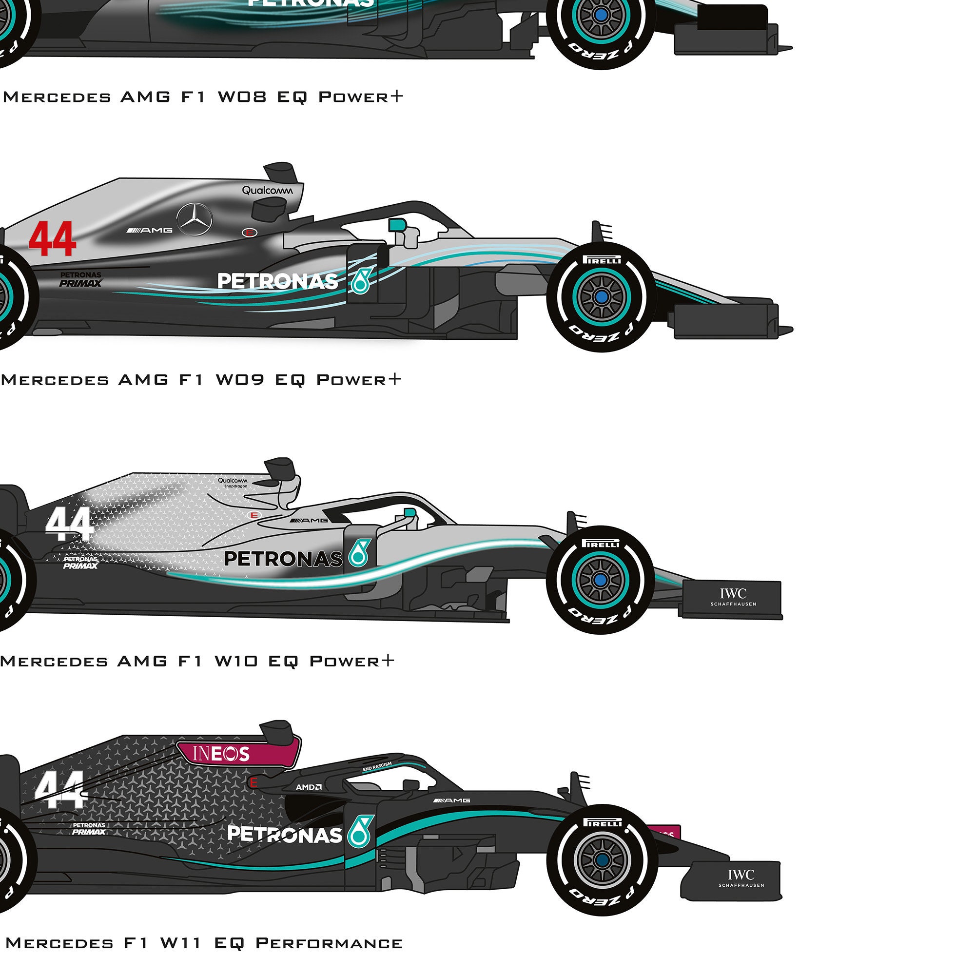 Lewis Hamilton Impact Formula 1 World Champion 2020 Poster F1 Grand Prix  Wall Art Poster Illustration 