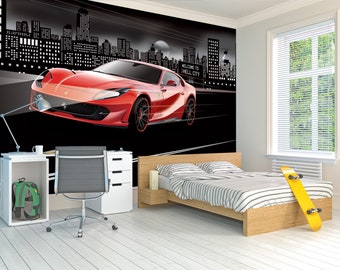 Unique Ferrari F812 Superfast Custom Printed Wallpaper: 2.4m high 3m wide and CUSTOM SIZES Available