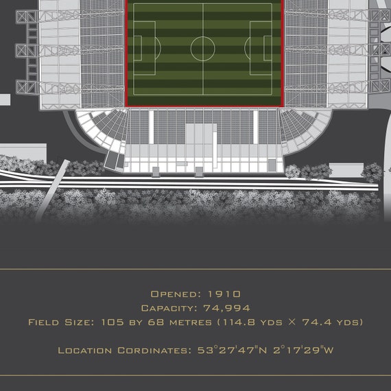 Maxi Size 36 x 24 Inch Manchester United Old Trafford Stretford End Poster New