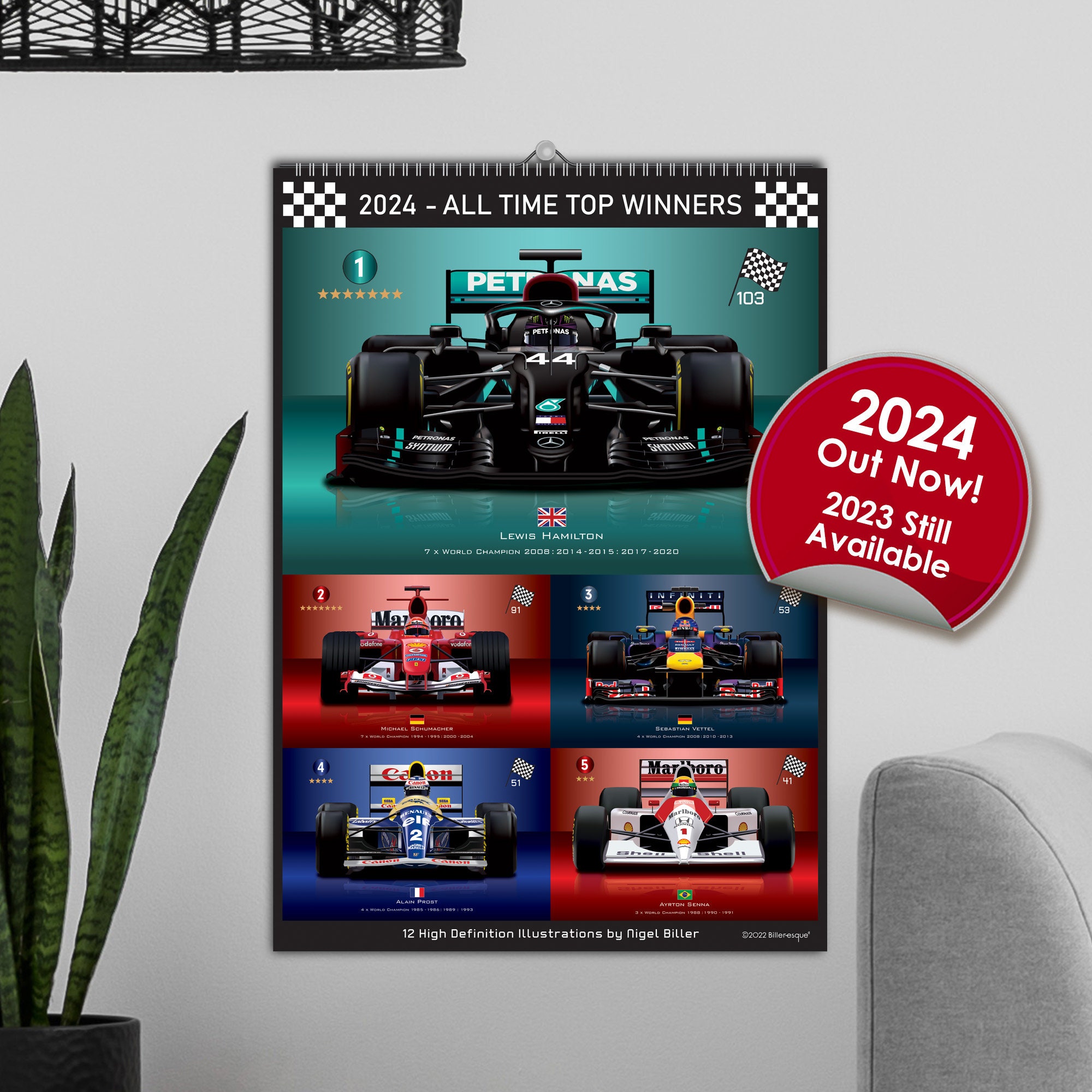 Formula 1 2024 Calendar Racing Driver Legends Calendar F1 2023 Calendar  Also Available 