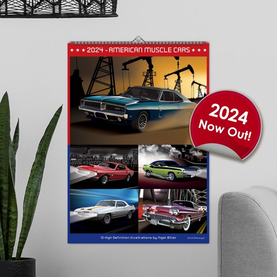 US Muscle Car 12 Month 2024 Calendar - Etsy