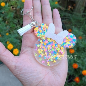 Pastel Minnie Keychain