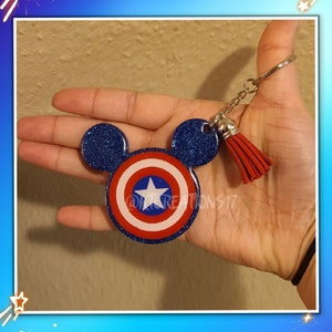 Captain America Neoprene Bottle Holder Keychain