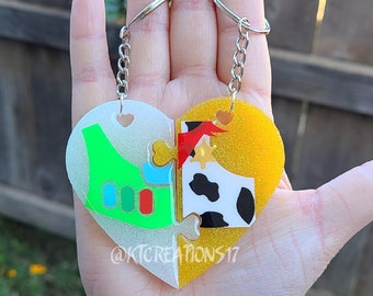 Buzz and Woody BFF keychains