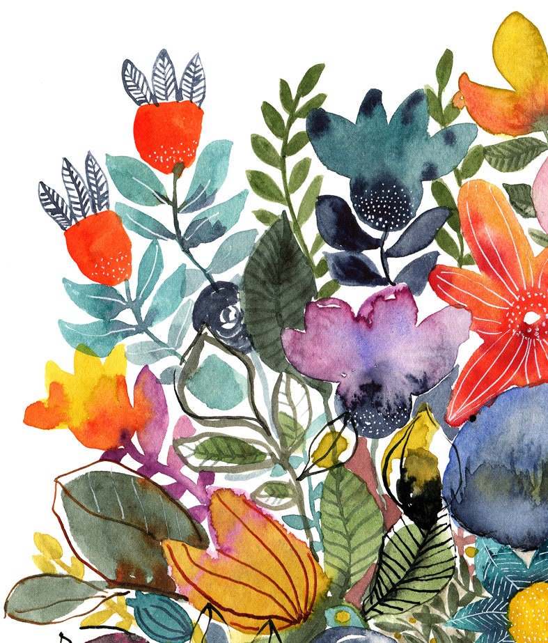 Mother Earth Wall Art Print, Floral Watercolor Print, Spiritual Woman ...