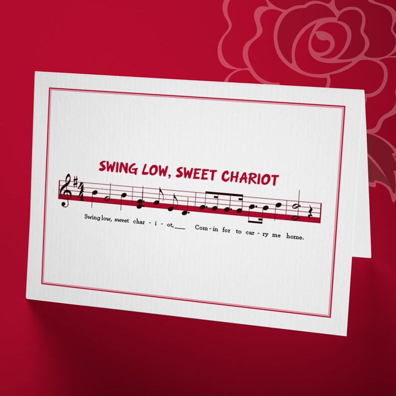 England Rugby Union Greeting Card Swing Low Sweet Chariot