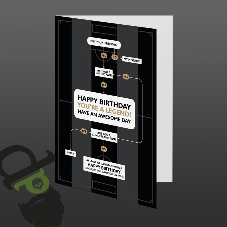 Newcastle United Flow Chart Birthday Card Mature Content ...
