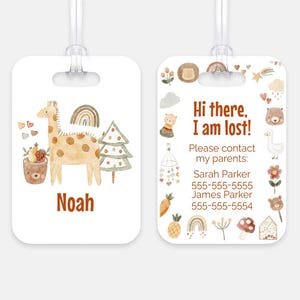 Personalized Kids Emergency ID Tag: Child Safety Contact Card