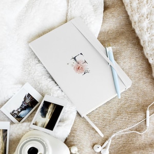 Notizbuch Anpassbares Blumengeschenk für Lehrer Journal Buchstabe Monogramm Geschenk für ihre Freundin personalisiertes Tagebuch für Mama