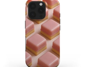 Pastry Glossy Phone Case with Austrian Punschkrapfen Design